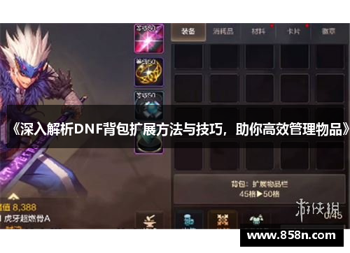《深入解析DNF背包扩展方法与技巧,助你高效管理物品》